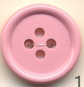 トップカラーポリボタン（ツヤ）　4つ穴　ピンクアーモンド