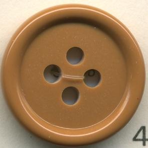 トップカラーポリボタン（ツヤ）　4つ穴　キャラメル