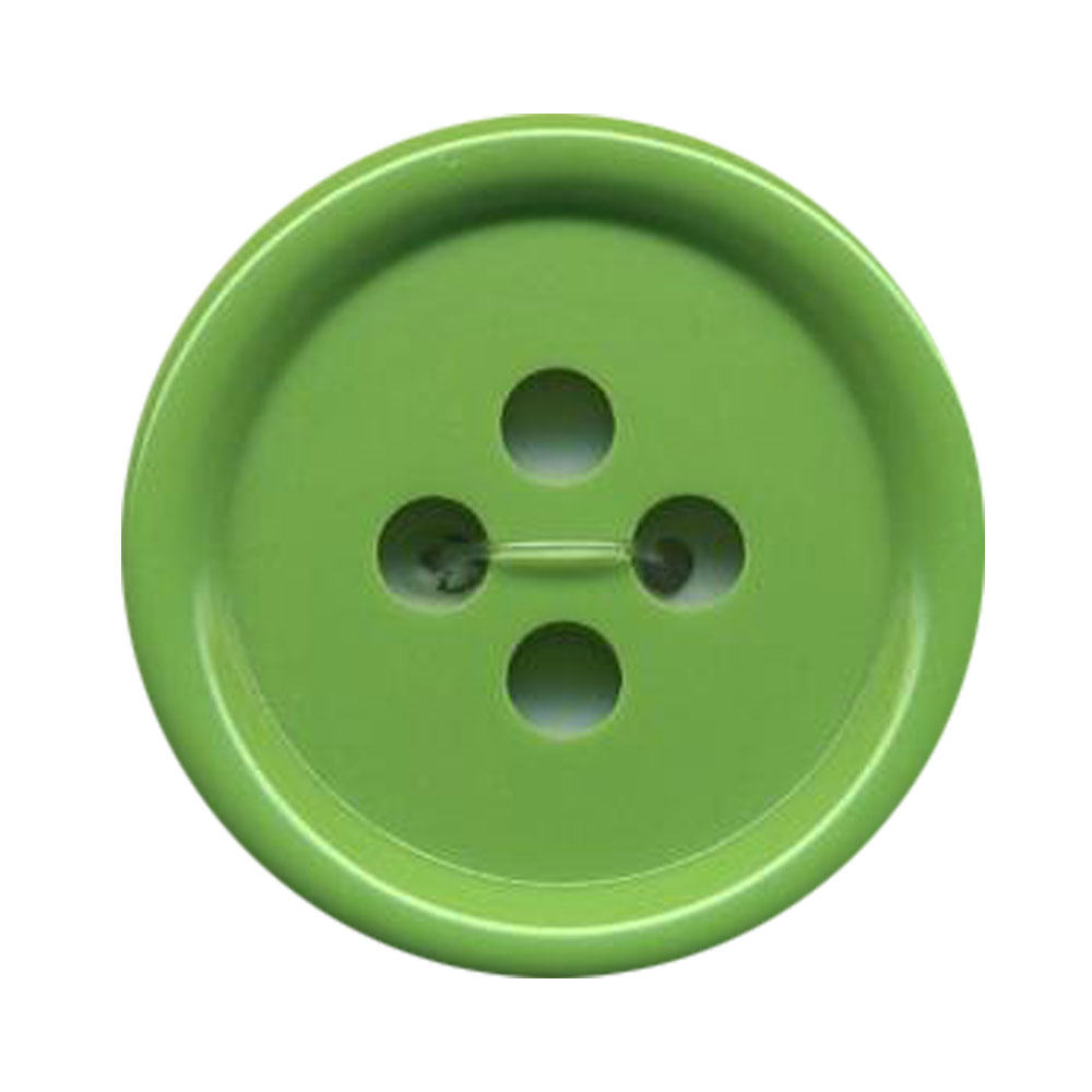 トップカラーポリボタン（ツヤ） 4つ穴 スプリンググリーン