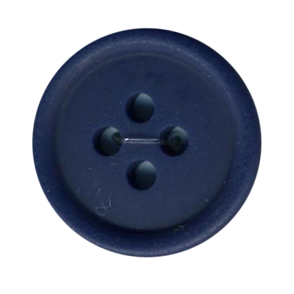 トップカラーポリボタン（マット） 4つ穴 ミッドナイトブルー