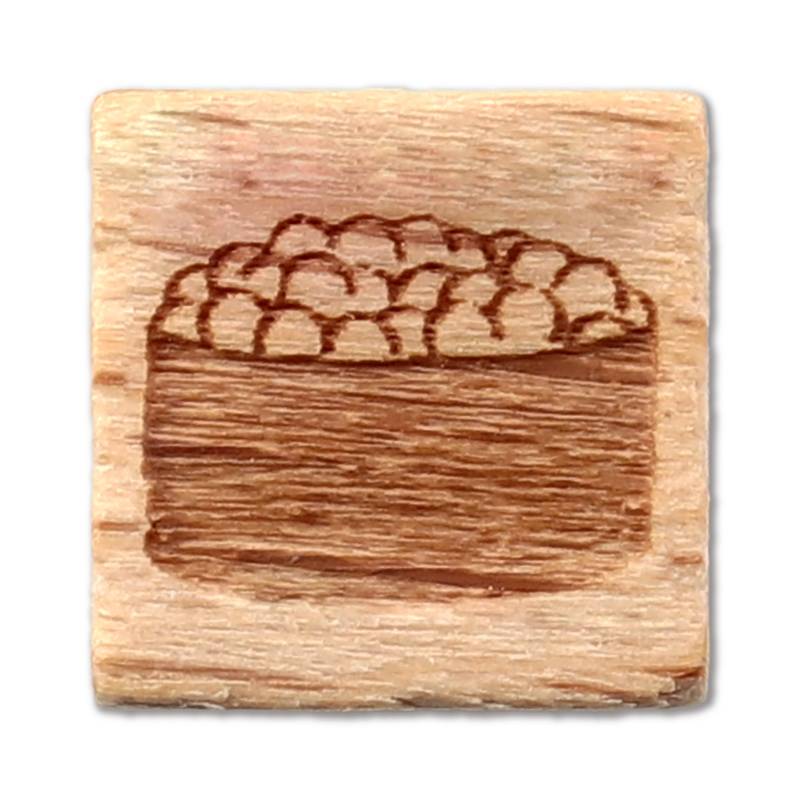 木製 ハンコ/スタンプ 10mm 日本食 寿司 いくら