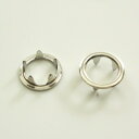 【カネエム製】 アメリカンホック 金属スナップボタンパーツ 爪リング 10mm シルバー 【30個】