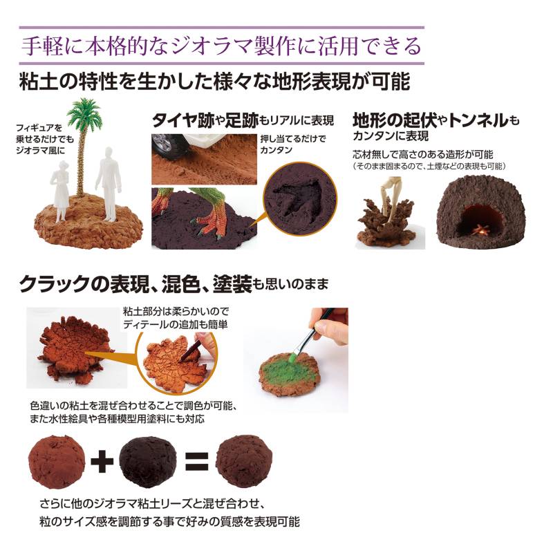 ジオラマ粘土ジオベース ライトブラウン 30g超小粒