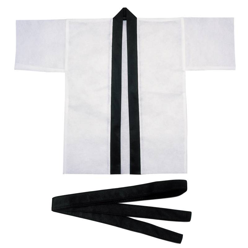 カラー不織布ハッピ 子供用 J 白