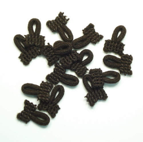 ソフトルーパー セッパ ボタン通し ブラウン （10個入り）