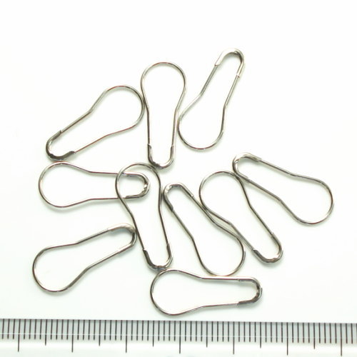 【日本製】ダルマ型 ニットピン 21mm シルバー 検針機対応【20個入り】