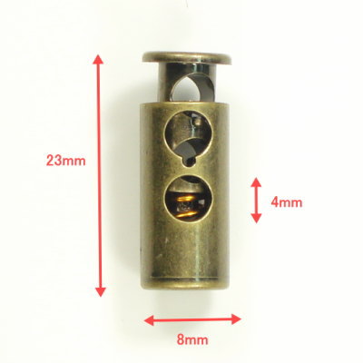 コードストッパー たて型 二つ穴 アンティックゴールド 【1個入り】