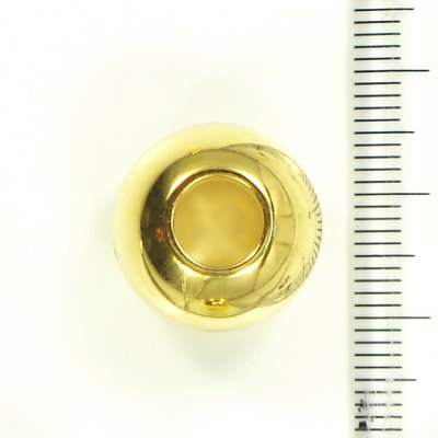 コードエンド 丸型 ゴールド 16mm 紐先 ループエンド ストッパー