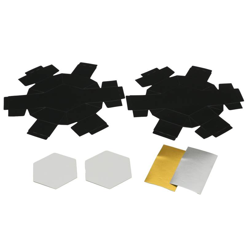 梨地象嵌調紙製六角箱