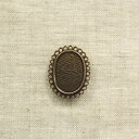 ブローチ台 内径13mm×25mm アンティックゴールド