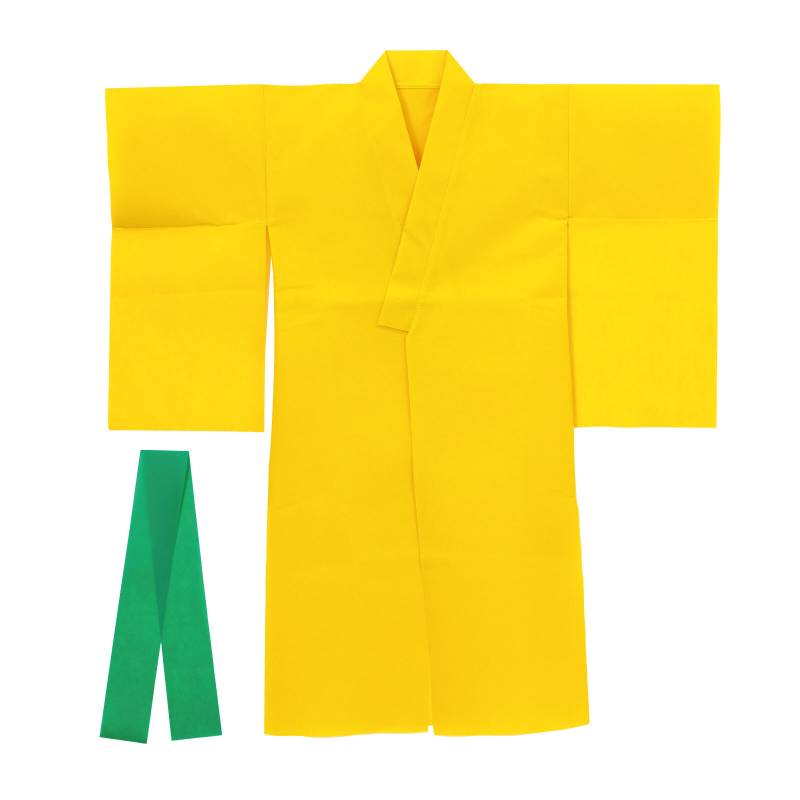 衣装ベース 着物 黄(帯緑)