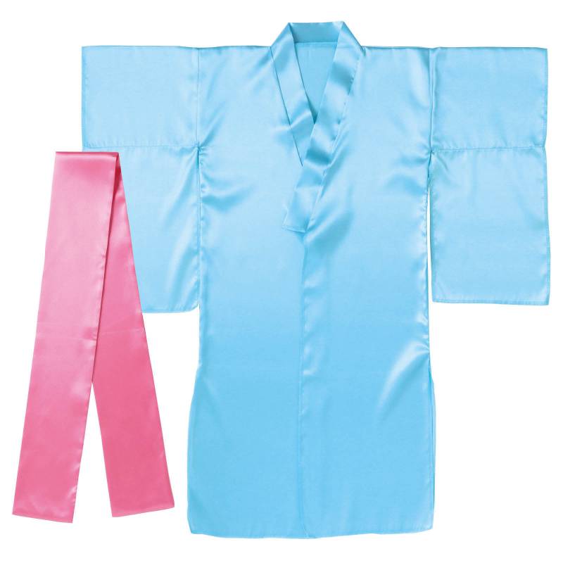 ソフトサテン 着物(おくみ付) 水(帯桃)