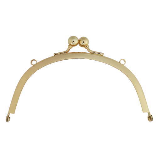 差し込み口金　丸型　がま口　12cm 両カン ゴールド