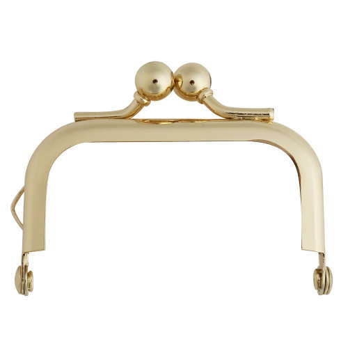 差し込み口金　角型　がま口　6cm 片カン ゴールド