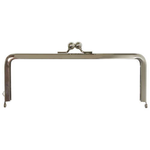 差し込み口金　角型　がま口　18cm 片カン ニッケルシルバー