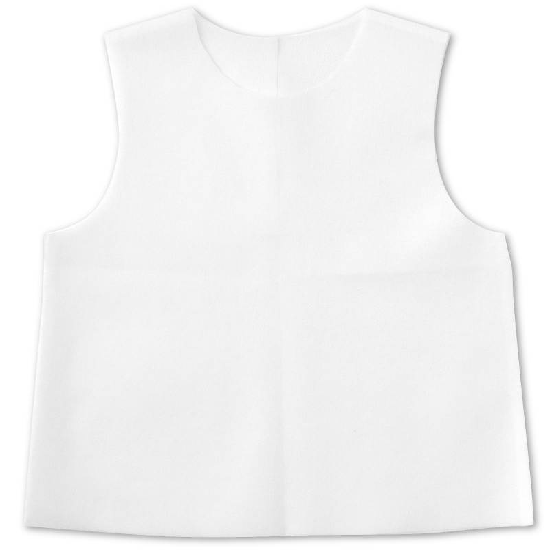 商品の説明 ⇒ 他の種類のシャツを探す 商品説明：袖がないので重ね着できる！大人気の衣装ベースシリーズのノースリーブシャツです。縫製済みなので、簡単に衣装がつくれます。袖がないので上から重ねてもごわつかず、体を動かしやすいノースリーブ型です。幼児〜小学校低学年向けのサイズです。ダンス、演技、発表会、イベントなど、華やかでかわいい衣装づくりにぴったりの一着です。【衣装ベースとは】製作時間を大幅に短縮できる、縫製済みの衣装ベースです。カラフルなベースなので、バリエーション豊富な衣装づくりができます。ミシン不要で、切り貼りだけで衣装がつくれます。あらゆる発表会衣装が5〜10分程度で出来上がります。 どんな素材も貼り付けられるので、縫い付ける手間もありません。不織布なので、切り口をまつらなくてもほつれません。株式会社アーテックの特許取得済商品です。衣装ベース　ノースリーブシャツ　袖なし　白　ホワイト　不織布　衣装　幼児　幼稚園　保育園　小学生　小学校　低学年　子ども　ダンス　イベント　ダンス衣装　発表会　運動会　体育大会　ステージ衣装　文化祭　学園祭　お祭り　舞台衣装　ハロウィン　コスプレ　注意:お使いのモニター設定、お部屋の照明等により実際の商品と色味が異なる場合がございます。商品サイズ（単位mm)：着丈：500mm、胴回り：880mmセット内容：本体のみ重量（g）：36材質：不織布（ポリプロピレン）包装形態：袋入り販売単位：枚生産国：中国パーティ・イベント衣装・コスチューム・ワークショップ・知育・おもちゃ・工作・自由研究・学校教材・教育・運動会・キット・備品・クラフト・アーテック/Artec 激安手芸用品通販店ウイングスだからできる問屋価格です ※工場からのお取り寄せになりますので、ご注文が確定してもタイミングにより売り切れ・入荷待ち状態である場合がございます。 ※お使いのディスプレイや環境によって画像のお色と異なる場合がございます。予めご了承お願いします。 ご注意 ※工場からのお取り寄せになりますので、ご注文が確定してもタイミングにより売り切れ・入荷待ち状態である場合がございます。 ※お使いのディスプレイや環境によって画像のお色と異なる場合がございます。予めご了承お願いします。