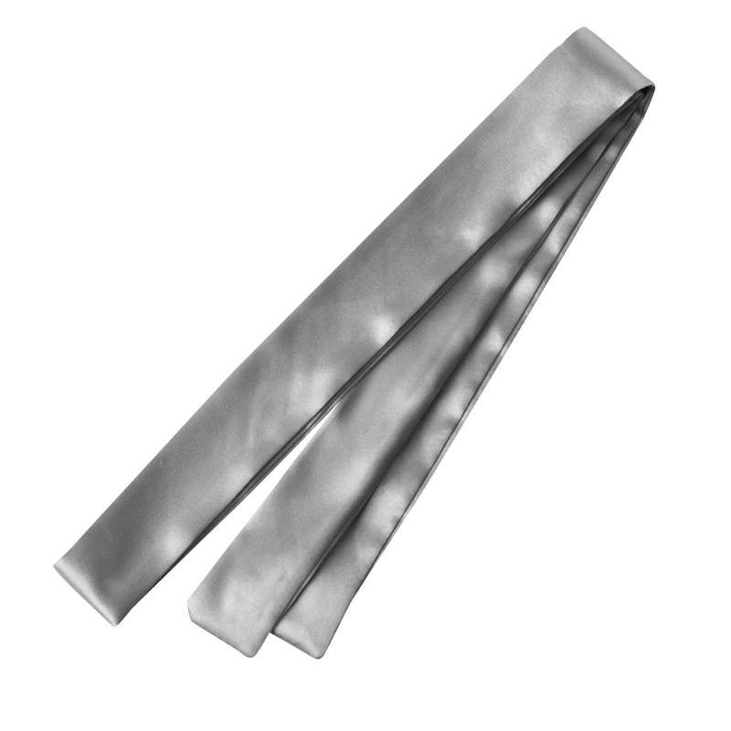 ソフトサテン はちまき 銀