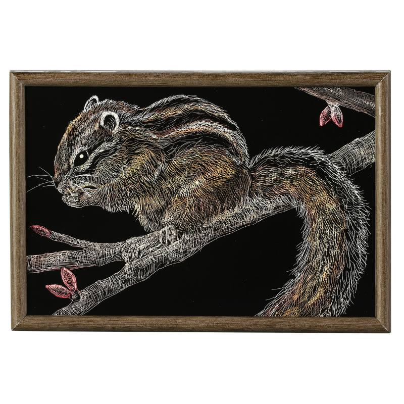 彩色スクラッチボード100×150mmウッドフレーム付