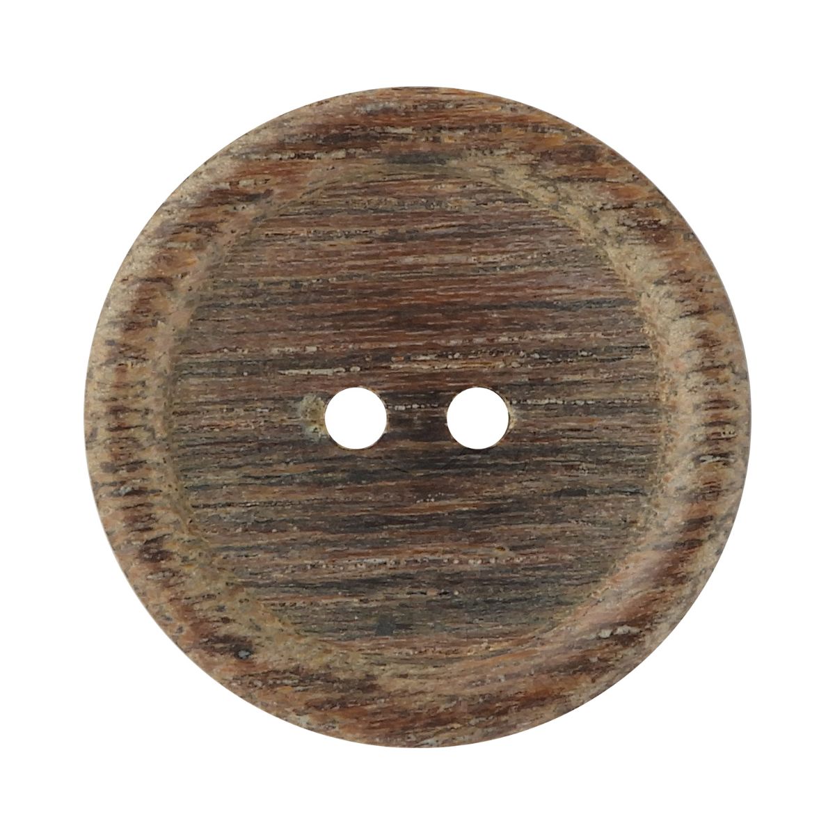 乐天商城 - ウッドボタン 合板 2つ穴 25mm こげ茶 【2個入り】