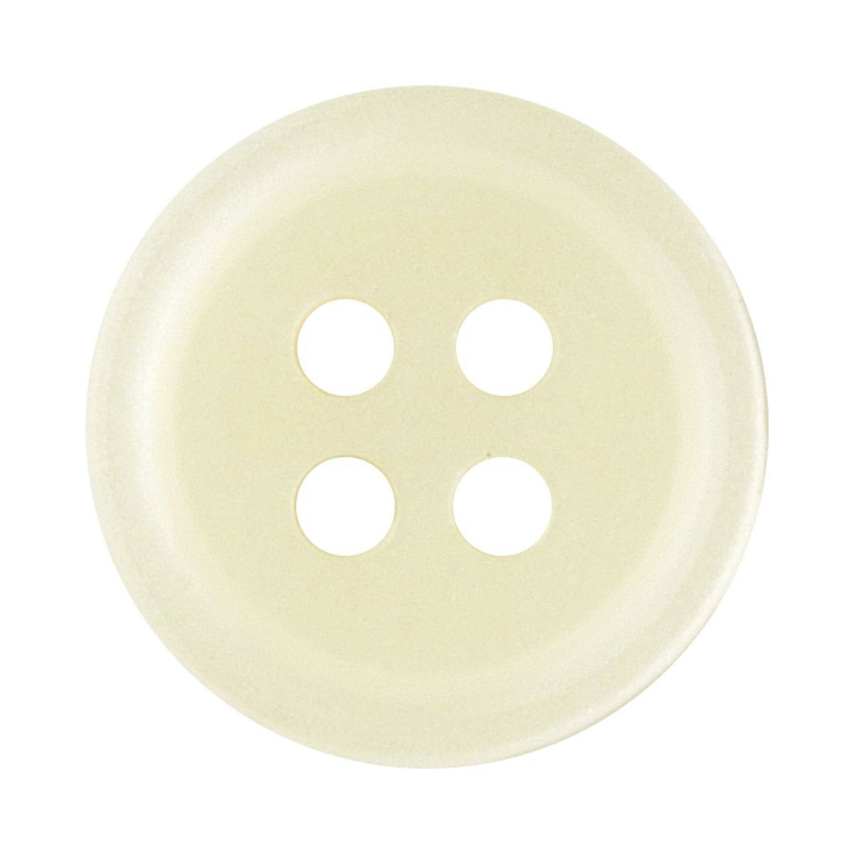Shell Button - 貝調シャツボタン 4つ穴 13mm 生成 【6個入り】