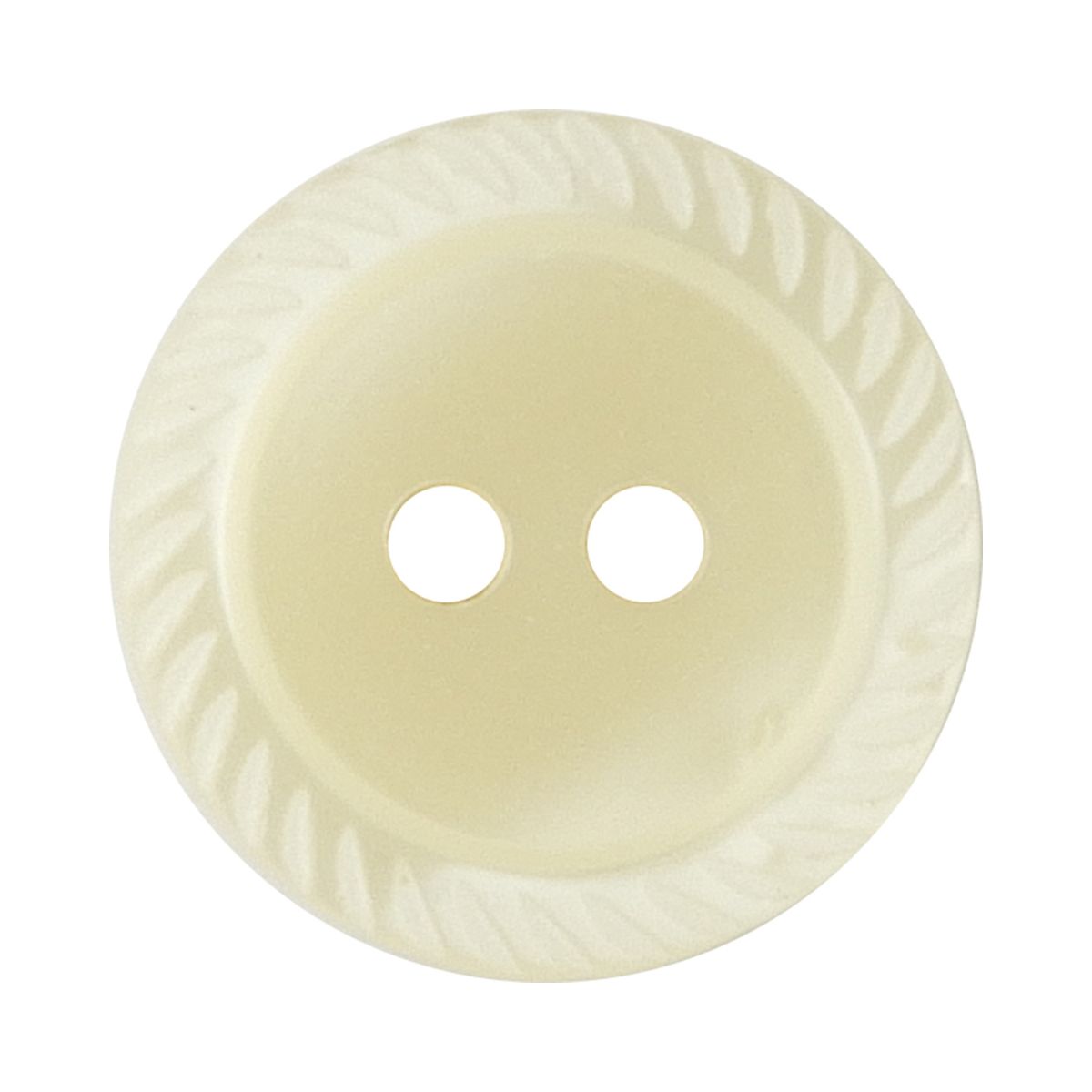 貝調シャツボタン 縄目 2つ穴 13mm 生成 【6個入り】