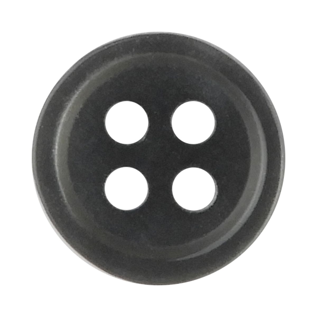 Button - 貝調シャツボタン 4つ穴 10mm 黒 【8個入り】