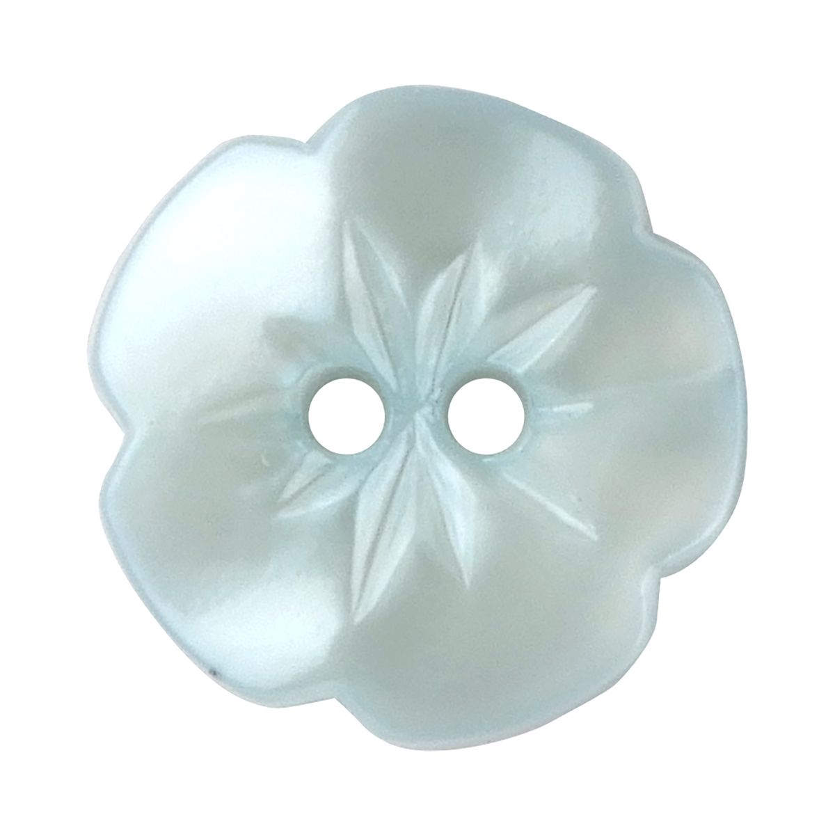 お花ボタン 2つ穴 13mm ブルー 【6個入り】