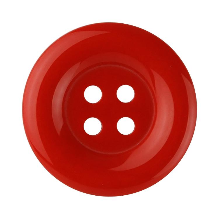 乐天商城 - カラーボタン ラウンド 4つ穴 23mm 赤 【2個入り】