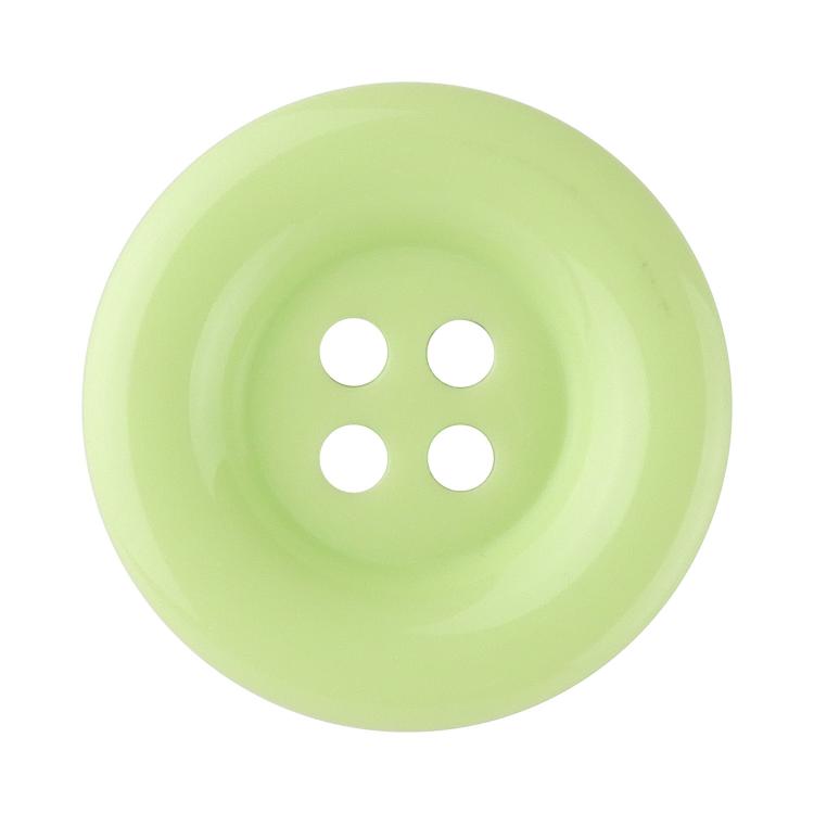 カラーボタン ラウンド 4つ穴 20mm 黄緑 【3個入り】