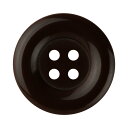 カラーボタン ラウンド 4つ穴 23mm 茶 【2個入り】