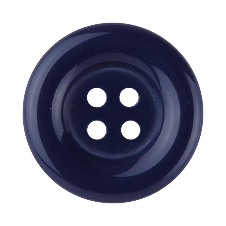 Rakuten - カラーボタン ラウンド 4つ穴 15mm 紺 【5個入り】