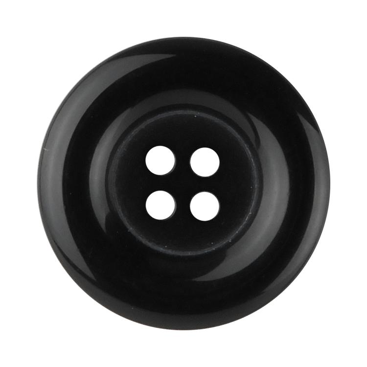 Rakuten - カラーボタン ラウンド 4つ穴 18mm 黒 【4個入り】