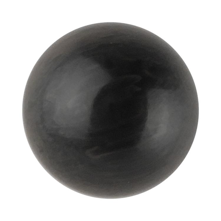 ウッド調ボタン 鈴丸型 裏穴 10mm こげ茶 【5個入り】