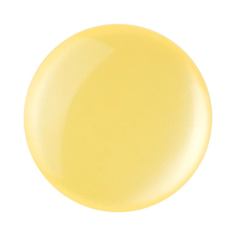 Button - カラードロップボタン パール調 裏穴 13mm 黄 【6個入り】