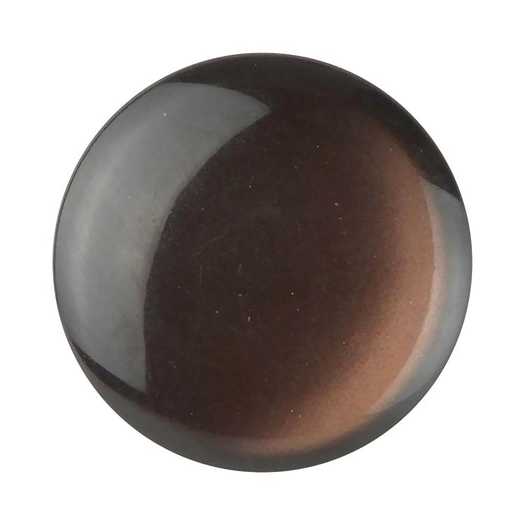 カラードロップボタン パール調 裏穴 18mm 茶 【4個入り】