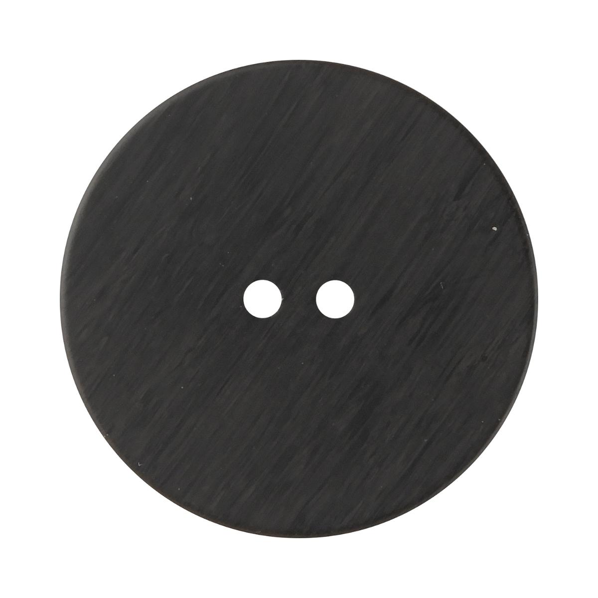 ウッド調ボタン フラット 2つ穴 30mm こげ茶 【2個入り】