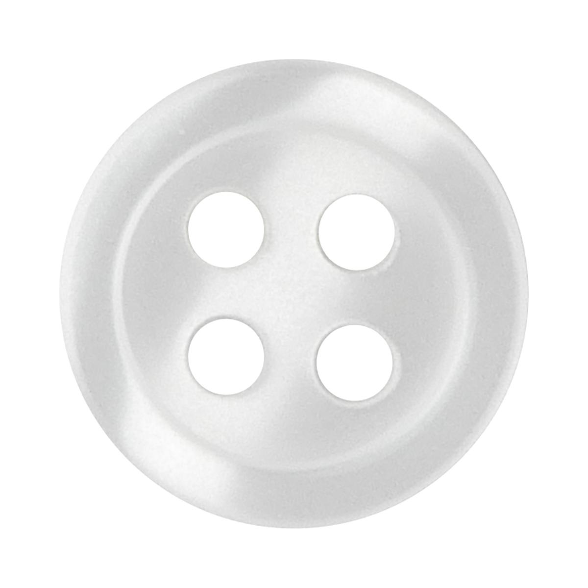 貝調シャツボタン 4つ穴 10mm 白 【8個入り】