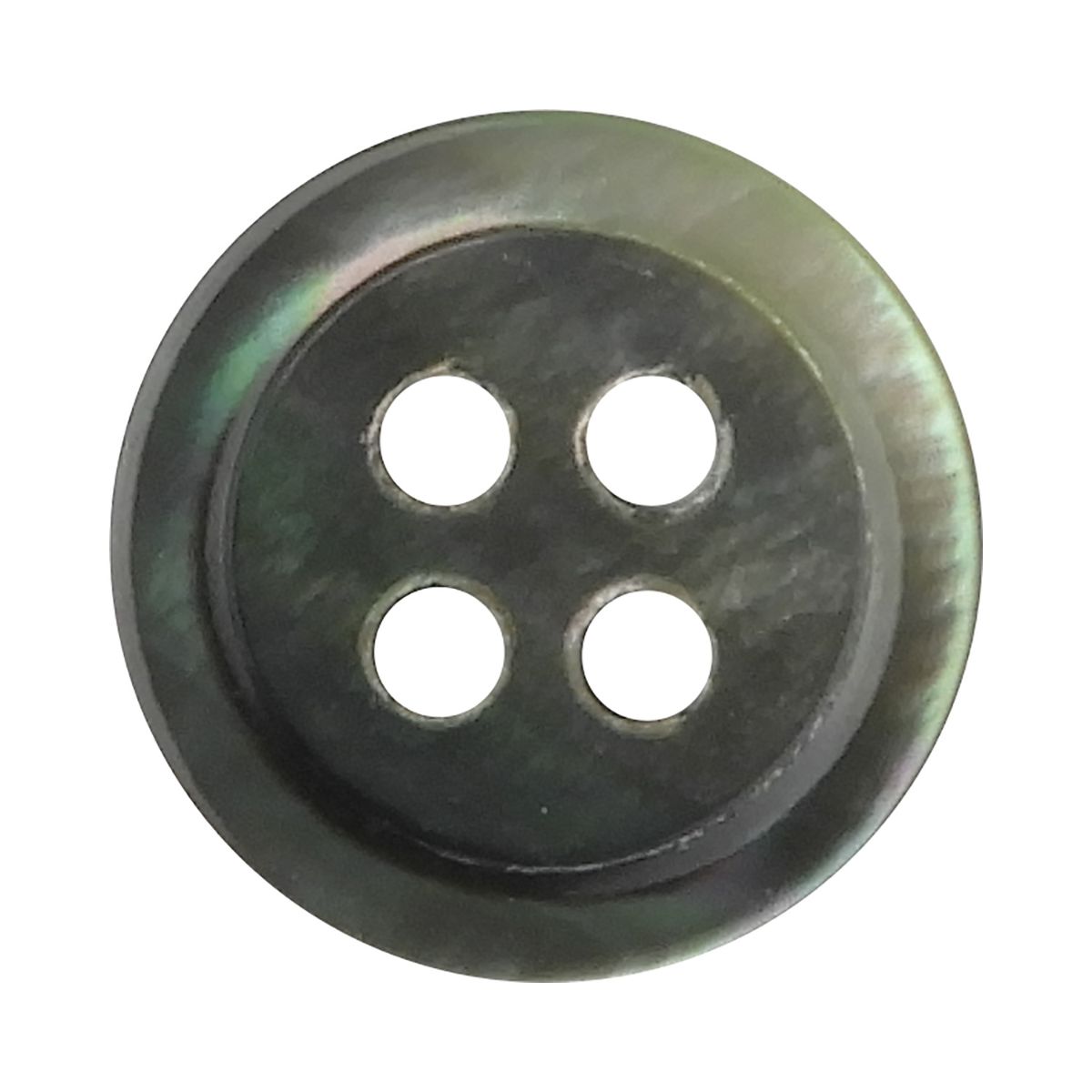 貝ボタン 4つ穴 11.5mm 黒蝶貝 【6個入り】