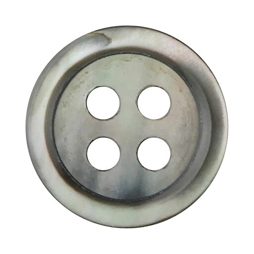 貝ボタン 4つ穴 10mm 黒蝶貝 【6個入り】 貝ボタン 4つ穴 10mm 黒蝶貝 【6個入り】