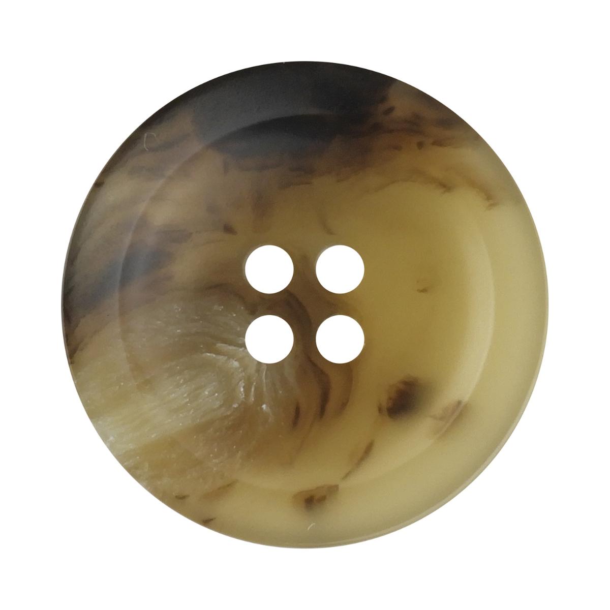 植物由来のエコ素材 水牛調ボタン 4つ穴 23mm ベージュ 【2個入り】