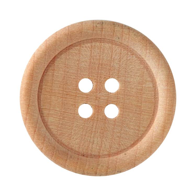 Button - ウッドボタン メープル 4つ穴 25mm 【2個入り】