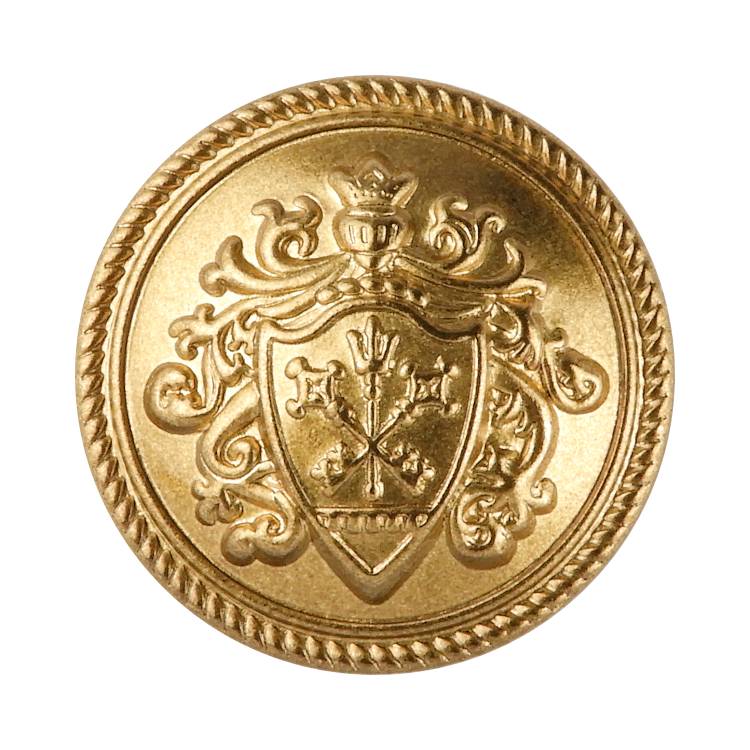 メタルボタン エンブレム 足つき 23mm ゴールド 【2個入り】