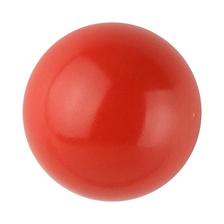 目玉ボタン 山高型 足つき 13mm 赤 【7個入り】