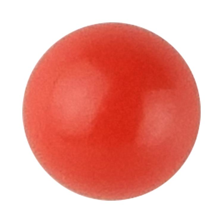 目玉ボタン 山高型 足つき 4mm 赤 【4個入り】