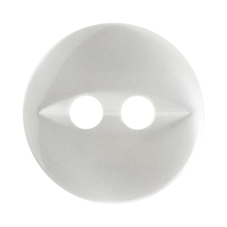 猫目シャツボタン 2つ穴 10mm 白 【8個入り】