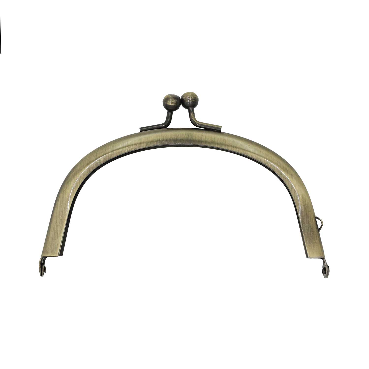 【日本製】 金属 がま口 丸型 横出しカン 10.5×5.5cm 【アンティックゴールド】