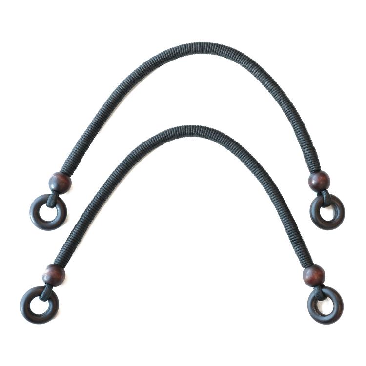 ロー引き持ち手 ウッドリング 40cm 【2色展開】【二本一組】