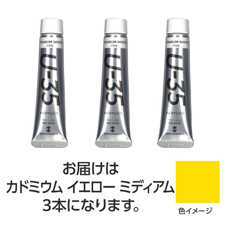 乐天商城 - ターナー U35 カドミウムイエローミディアム20ml 3個