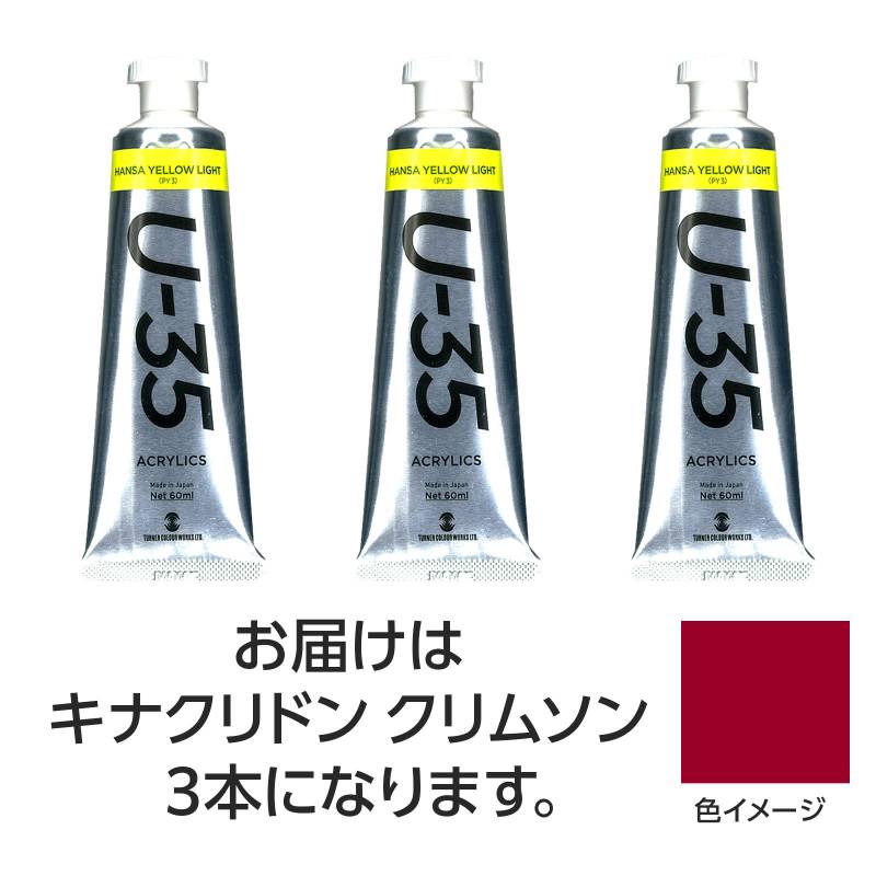 ターナー U35 キナクリドンクリムソン60ml 3個