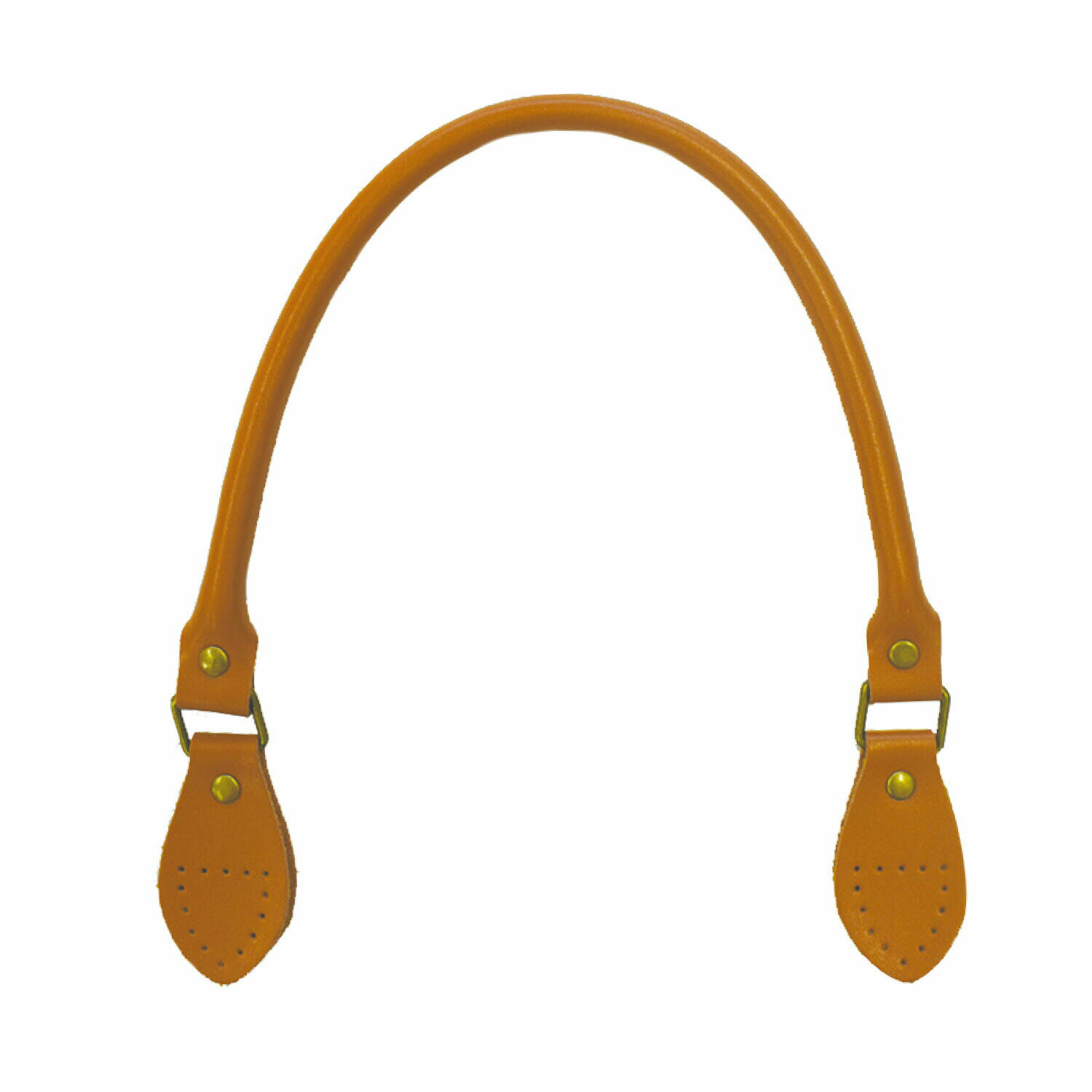 挟み込みカン付ハンドル レザー持ち手 M 1組（2本入り） 黒/茶/薄茶